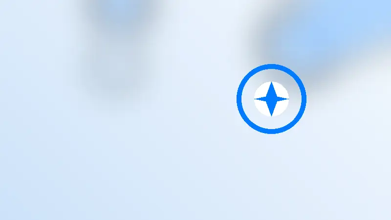 Ilustração abstrata em tons de azul sobre copy de vendas com inteligência artificial